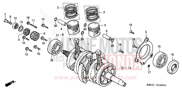 VILEBREQUIN/PISTON de CB Two Fifty TASMANIA GREEN ME (G142) de 1994